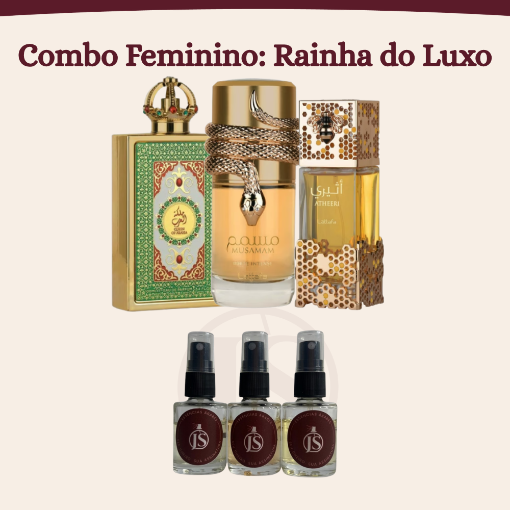 Combo Rainha do Luxo | Queen of Arabia • Musamam White Intense • Atheeri