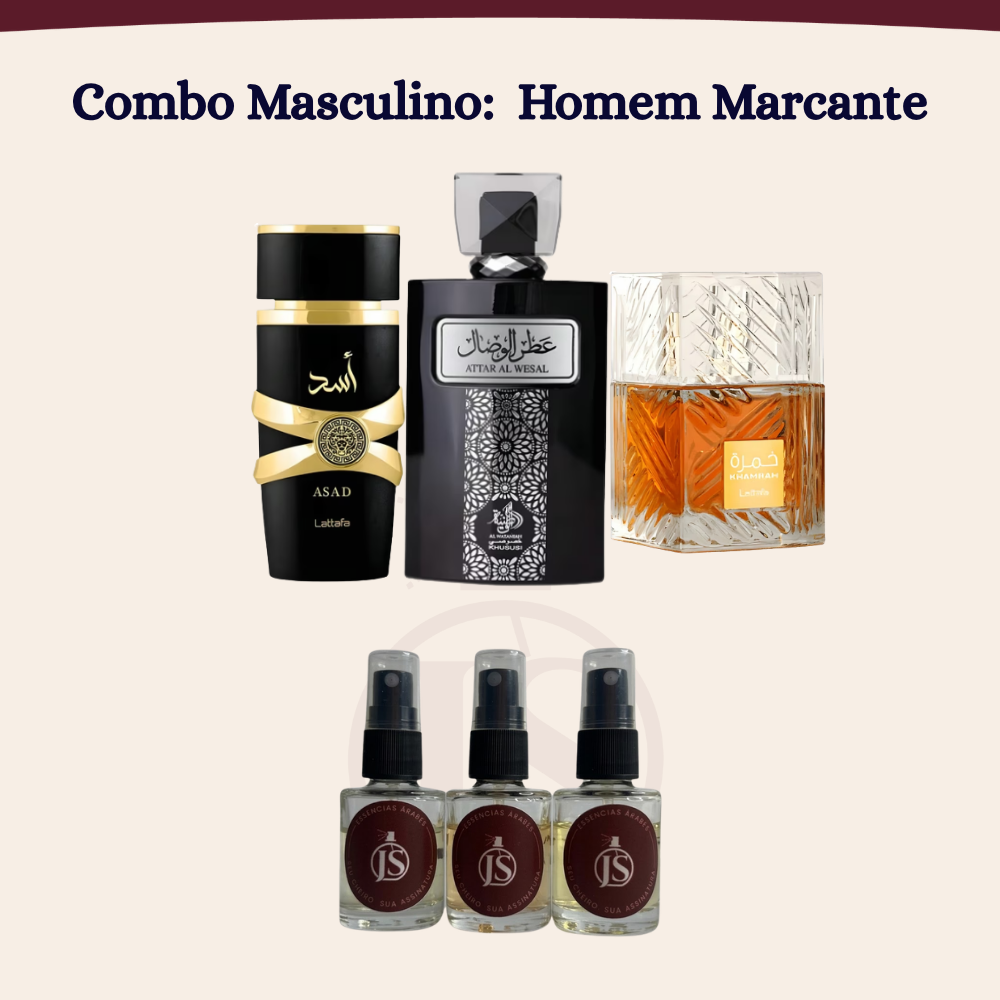 Combo Homem Marcante | Asad • Attar Al Wesal • Khamrah