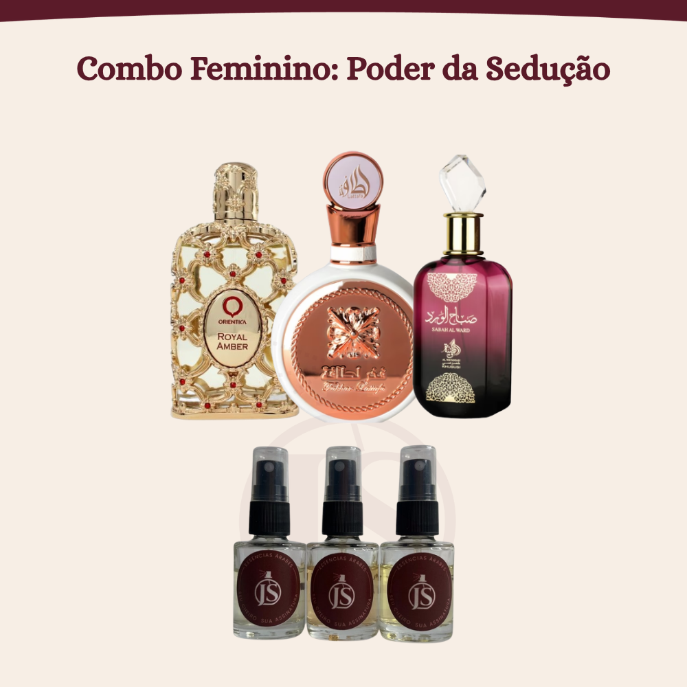 Combo Poder da Sedução | Royal Amber • Fakhar Rose • Sabah Al Ward